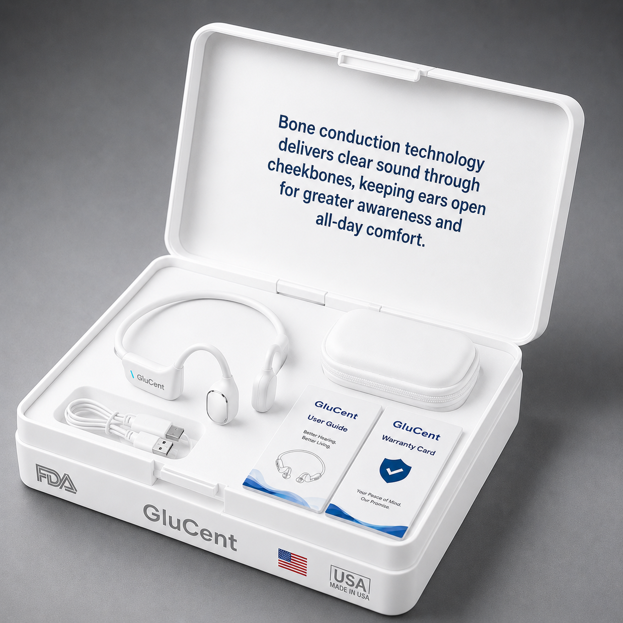 🌎Ends Today: 83% OFF!⏰🏆GluCent® Bone Conduction Smart Hearing Headphones (Mayo Clinic Recommended)