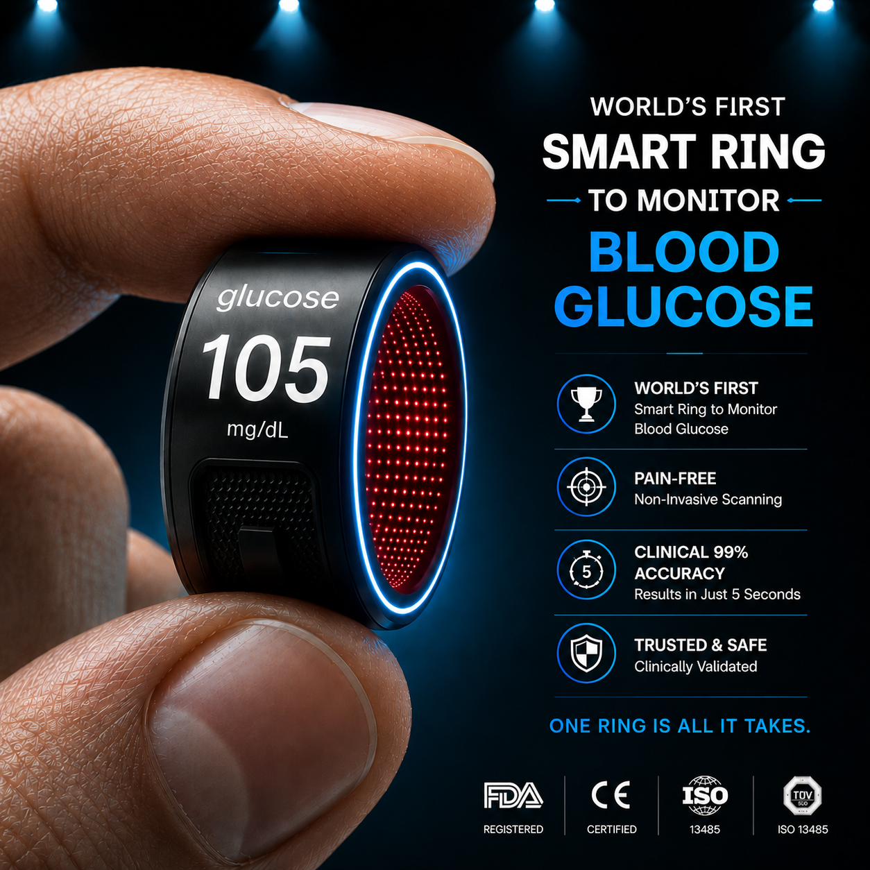 🎉 75% OFF Launch Event 🏆AuraNova™ G1 Non-Invasive Smart Ring