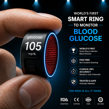 🎉 75% OFF Launch Event 🏆AuraNova™ G1 Non-Invasive Smart Ring