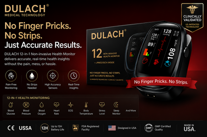🔥Final 2 Hours – Limited Stock Left🏆DULACH™ Non-Invasive Smart Blood Sugar Tracking Device 99.9% Accuracy (Mayo Clinic Recommended)