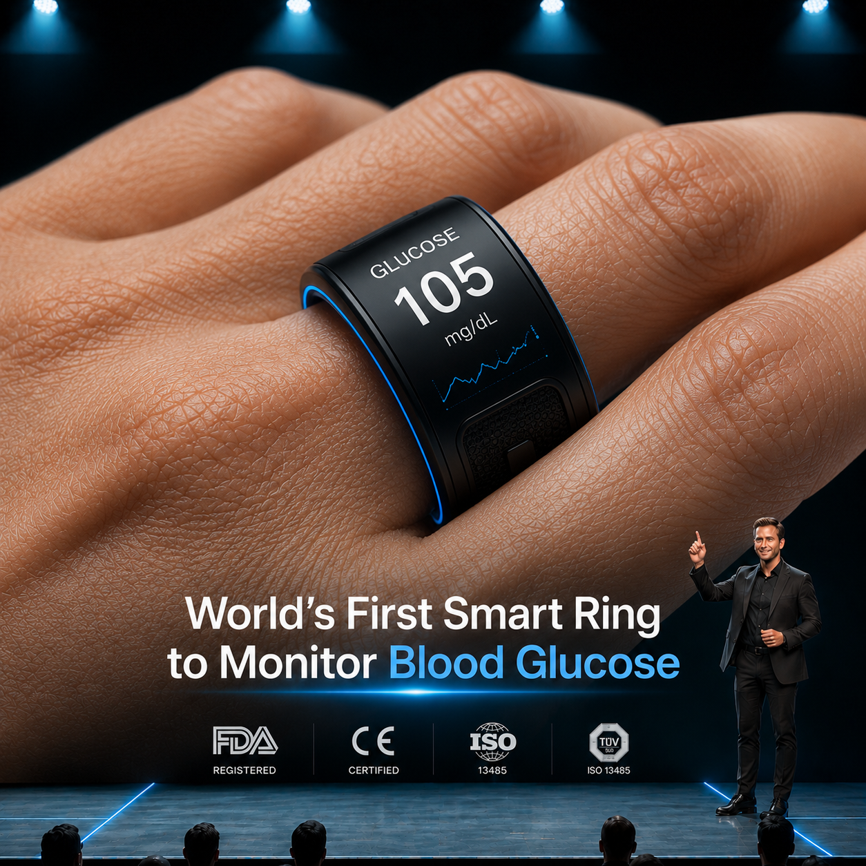 🎉 75% OFF Launch Event 🏆AuraNova™ G1 Non-Invasive Smart Ring