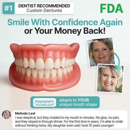 🌎 DULACHTM Custom-Fit Dentures ⏰ ENDS TODAY • 70% OFF | Smile with Confidence